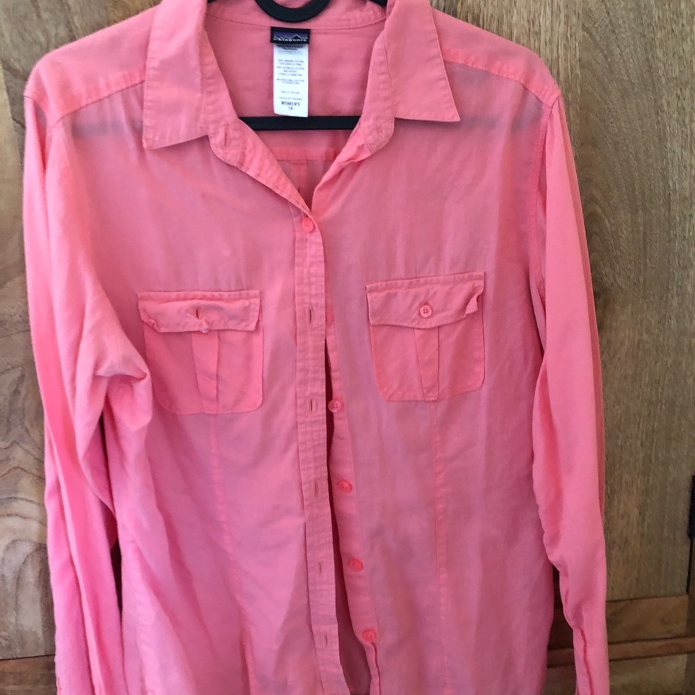 Patagonia Cotton Long Sleeve Shirt Size M